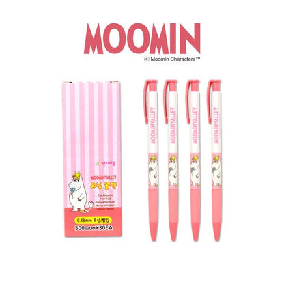 Moomin Slim Black Ball point Pen Pencil 30pcs Pack: Black