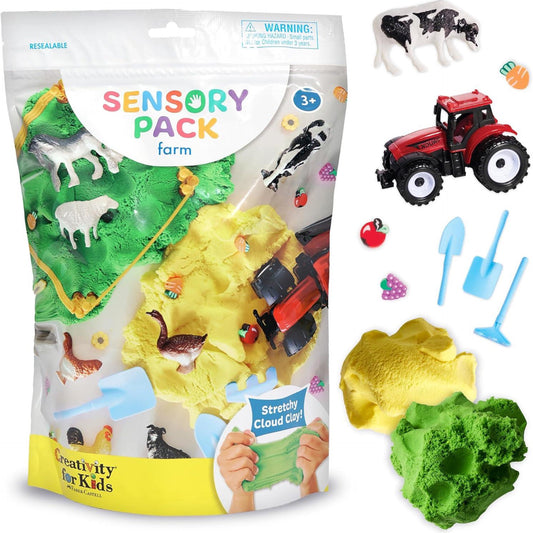 Creativity for Kids Sensory Pack: Farm, Sensory Toys for Toddlers 3-4+, Pretend Play Farm Animals Toys for Kids