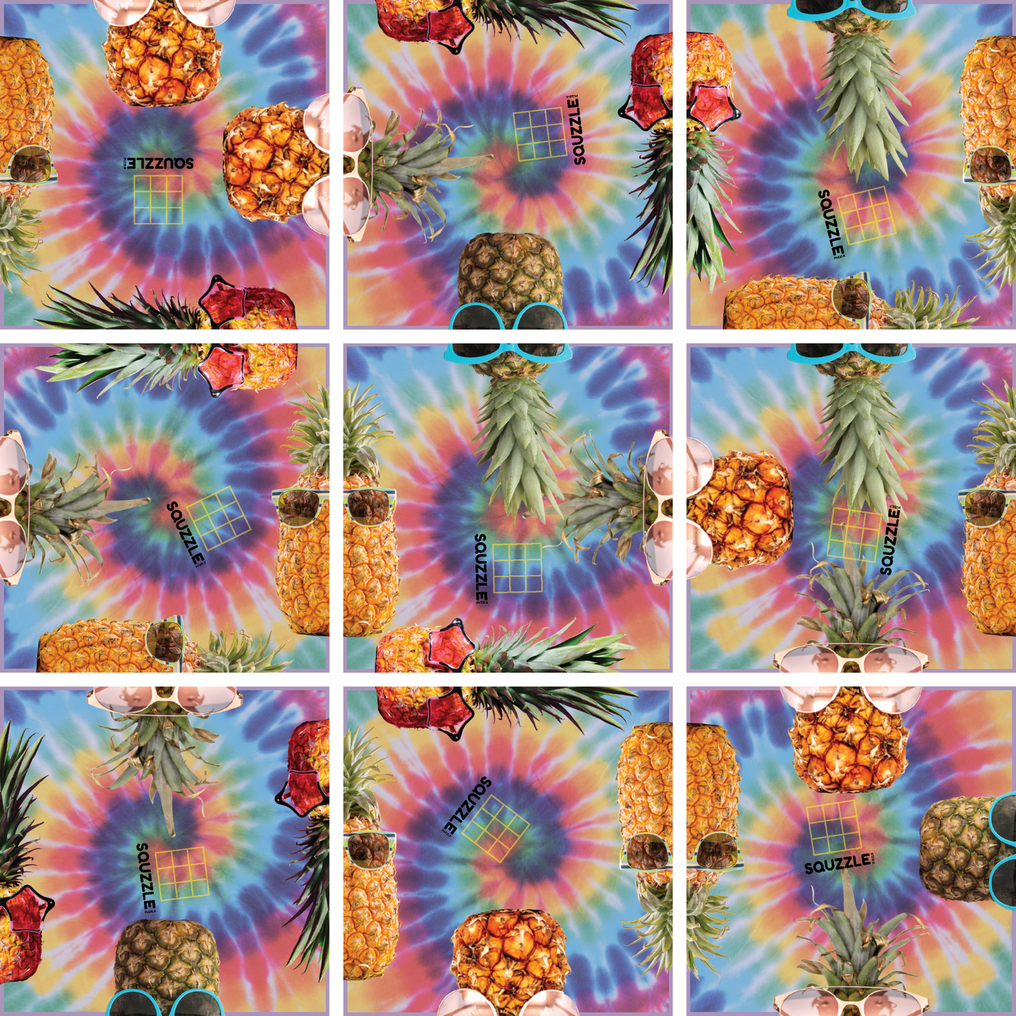 Groovy Pineapples Squzzle Puzzle