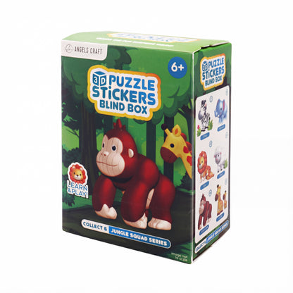 3D Puzzle Stickers Blind Box – Jungle Squad | Case Pack 6