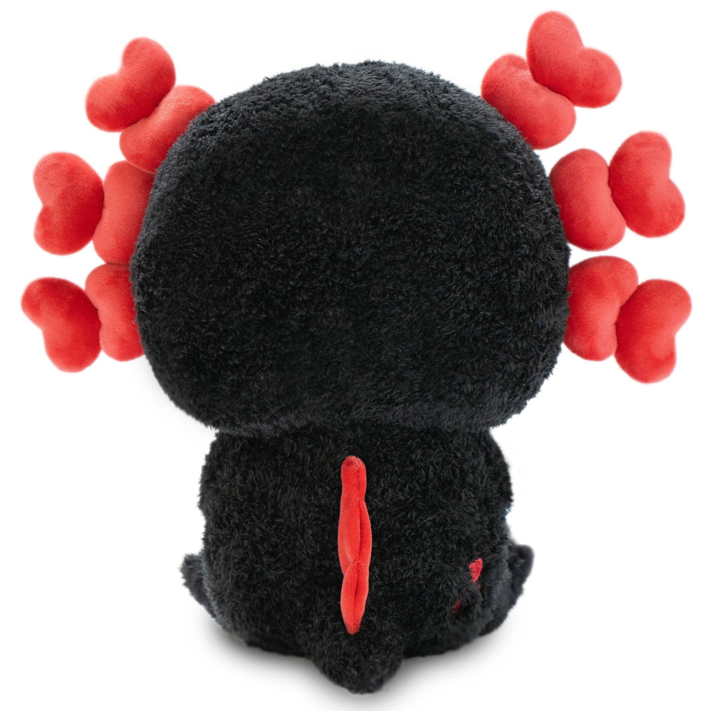 Nola the Nocturnal Axolotl (Cute Kawaii Black Red Soft Plush