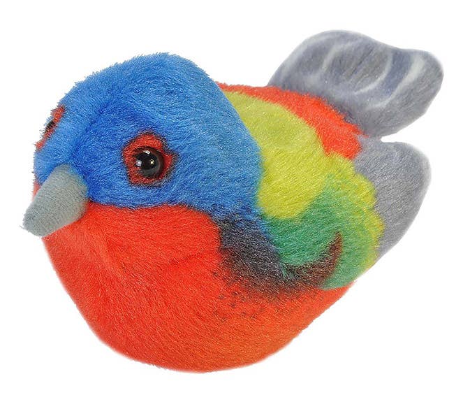 Audubon II Painted Bunting Stuffed Animal W Sound 5.5"
