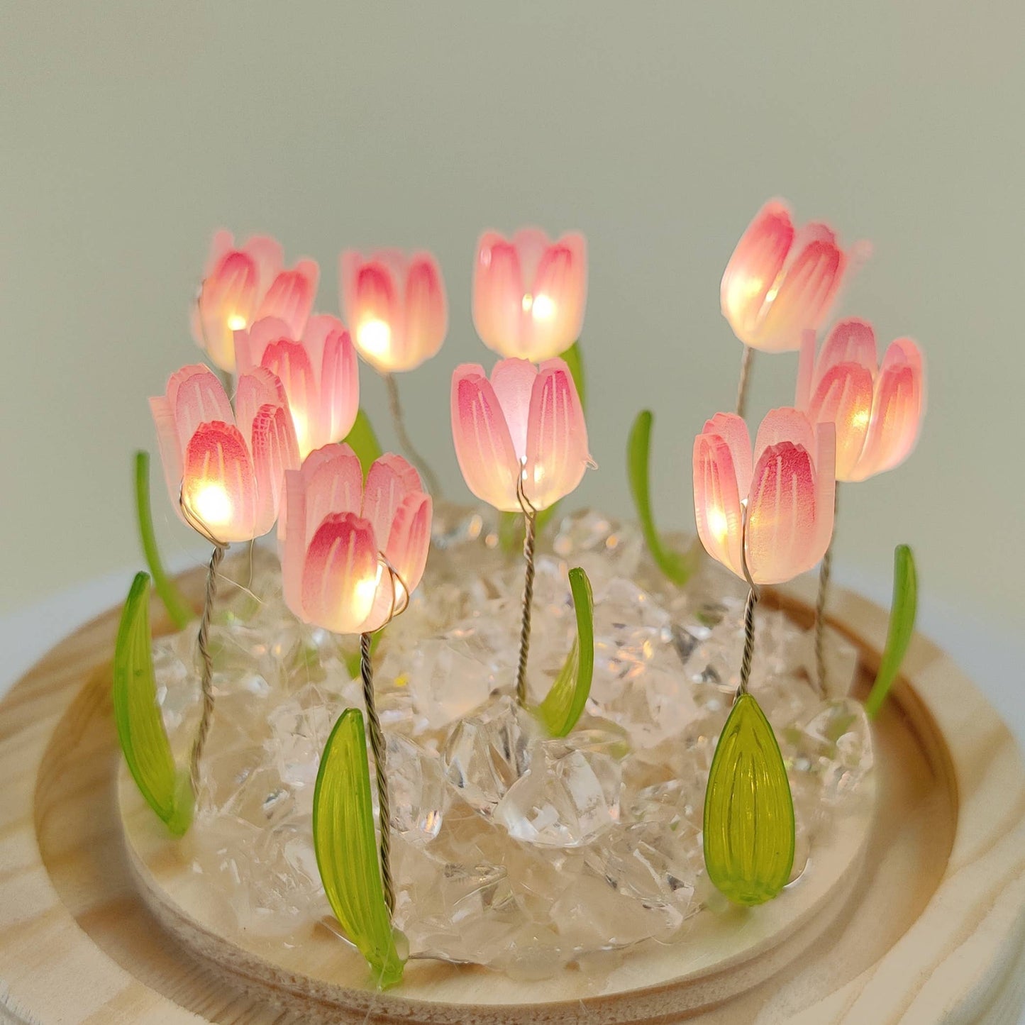 Tulip LED Light DIY Kit, Craft Gift for Girls: Pink