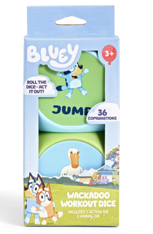 Bluey Wackadoo Workout Dice