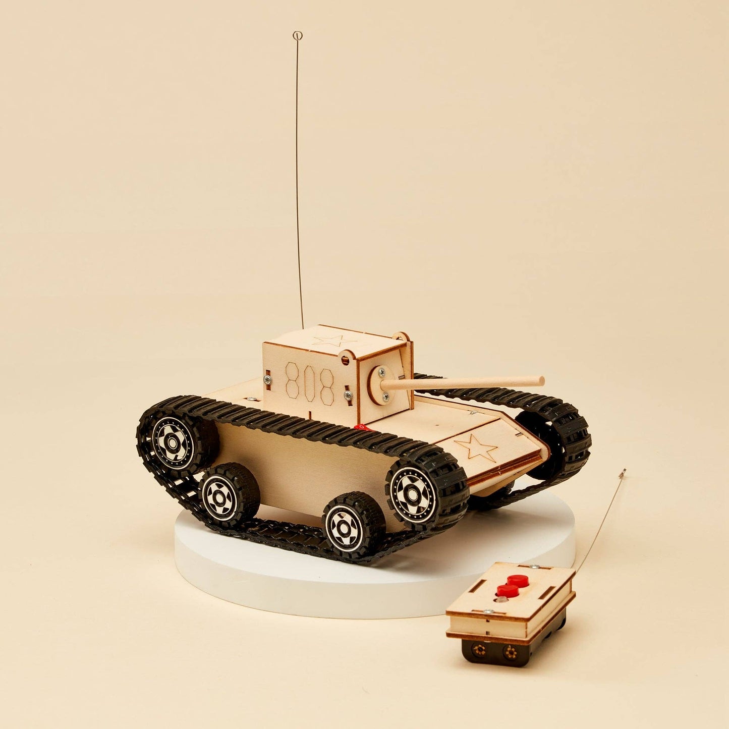 Radio Controlled Tank DIY Kit, STEM Toy, Craft Kit for Kids