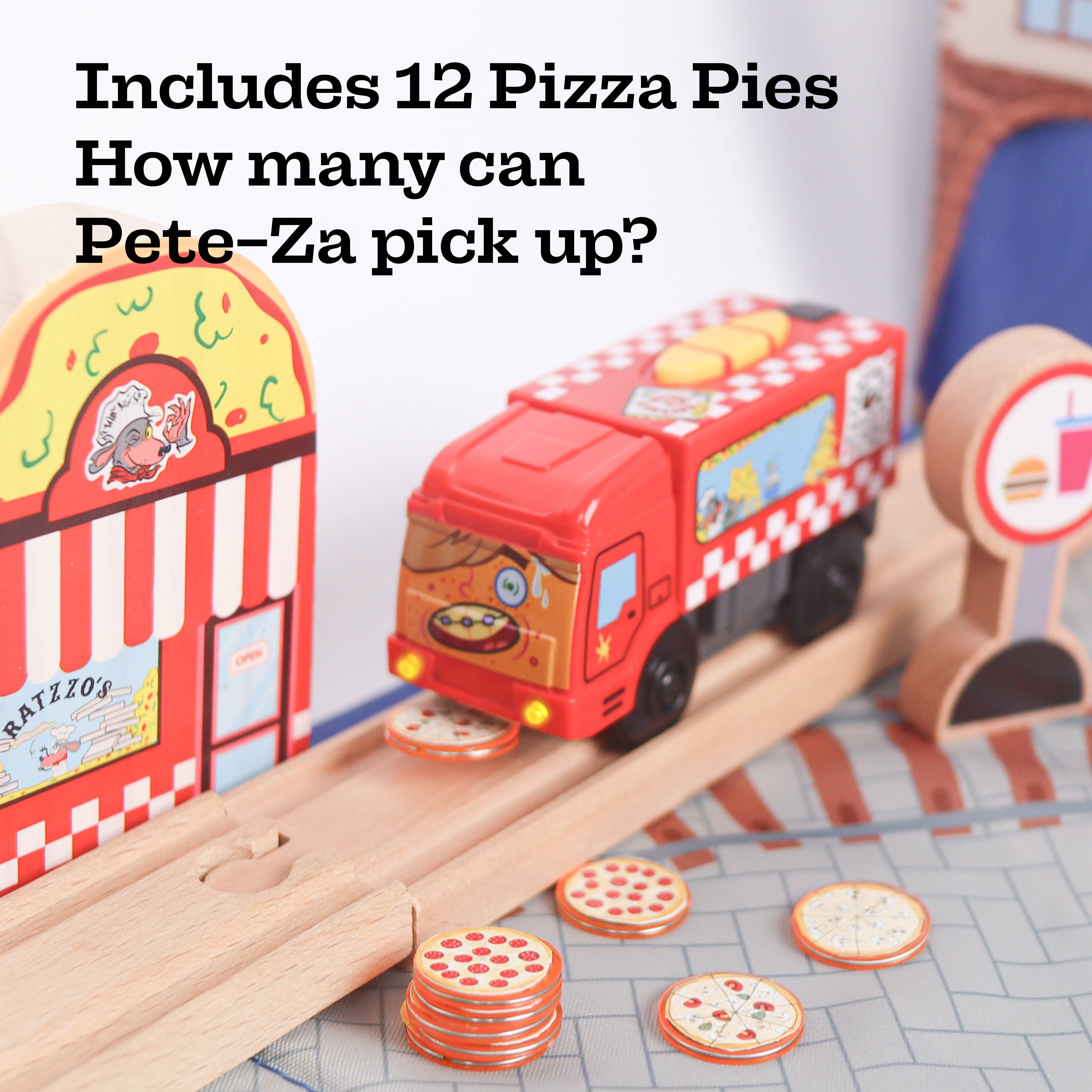 Zany Trains - Pete-Za Motorized Pizza Delivery Toy- Series 2