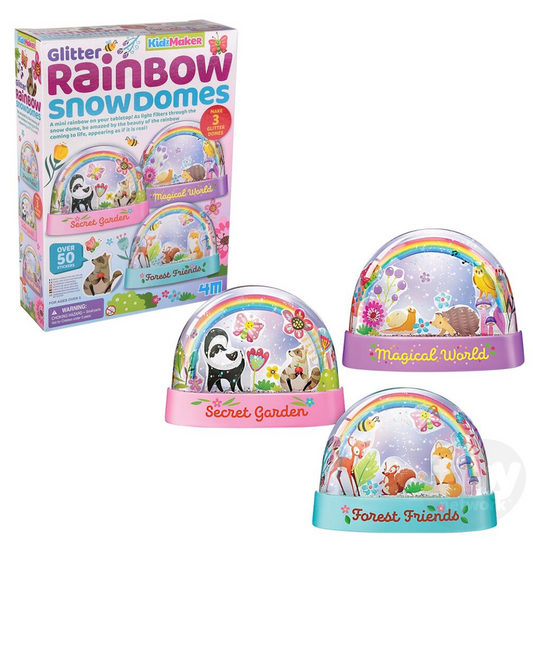 KidzMaker - Glitter Rainbow Snow Domes