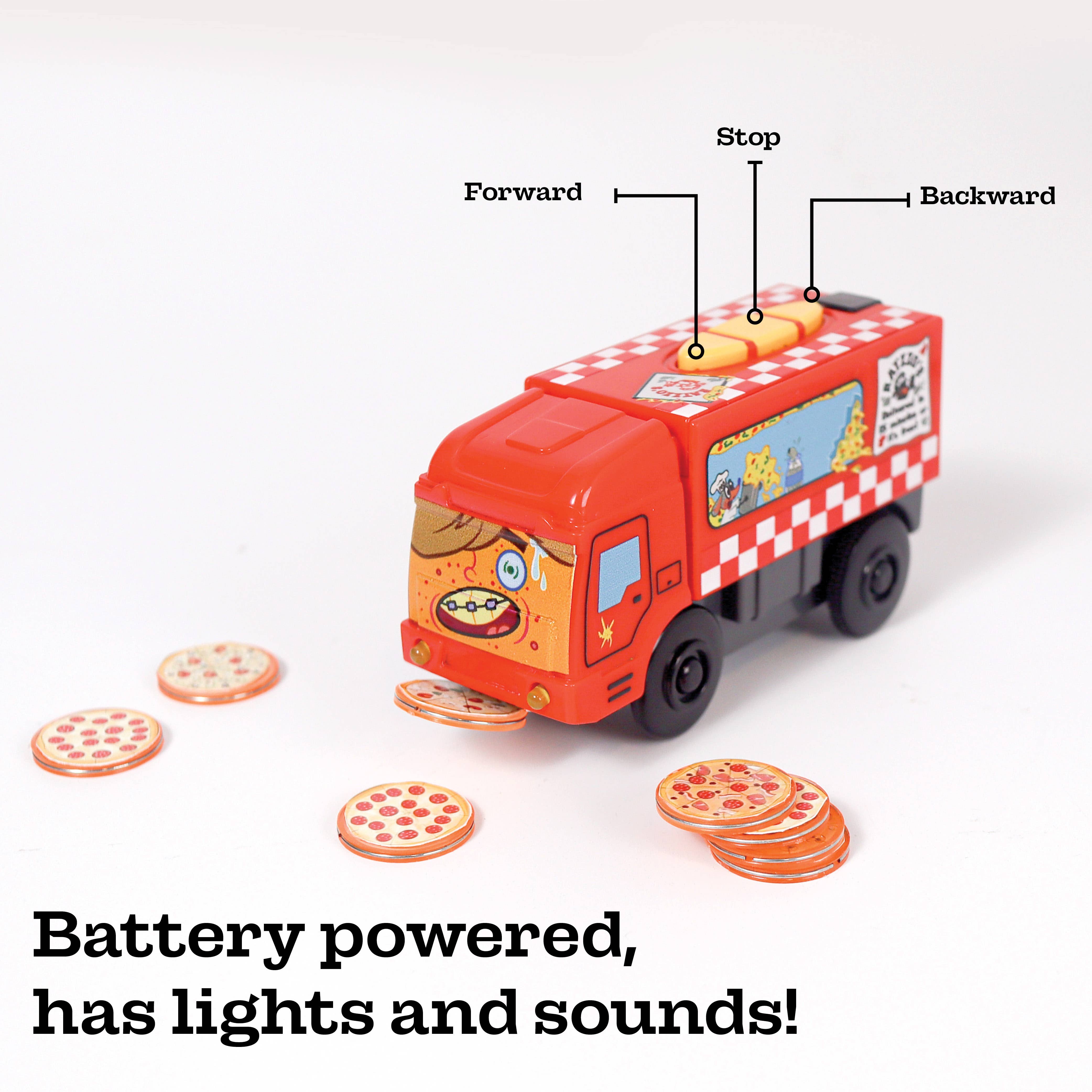 Zany Trains - Pete-Za Motorized Pizza Delivery Toy- Series 2