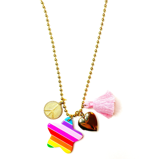 "Love & Peace" Charms Necklace