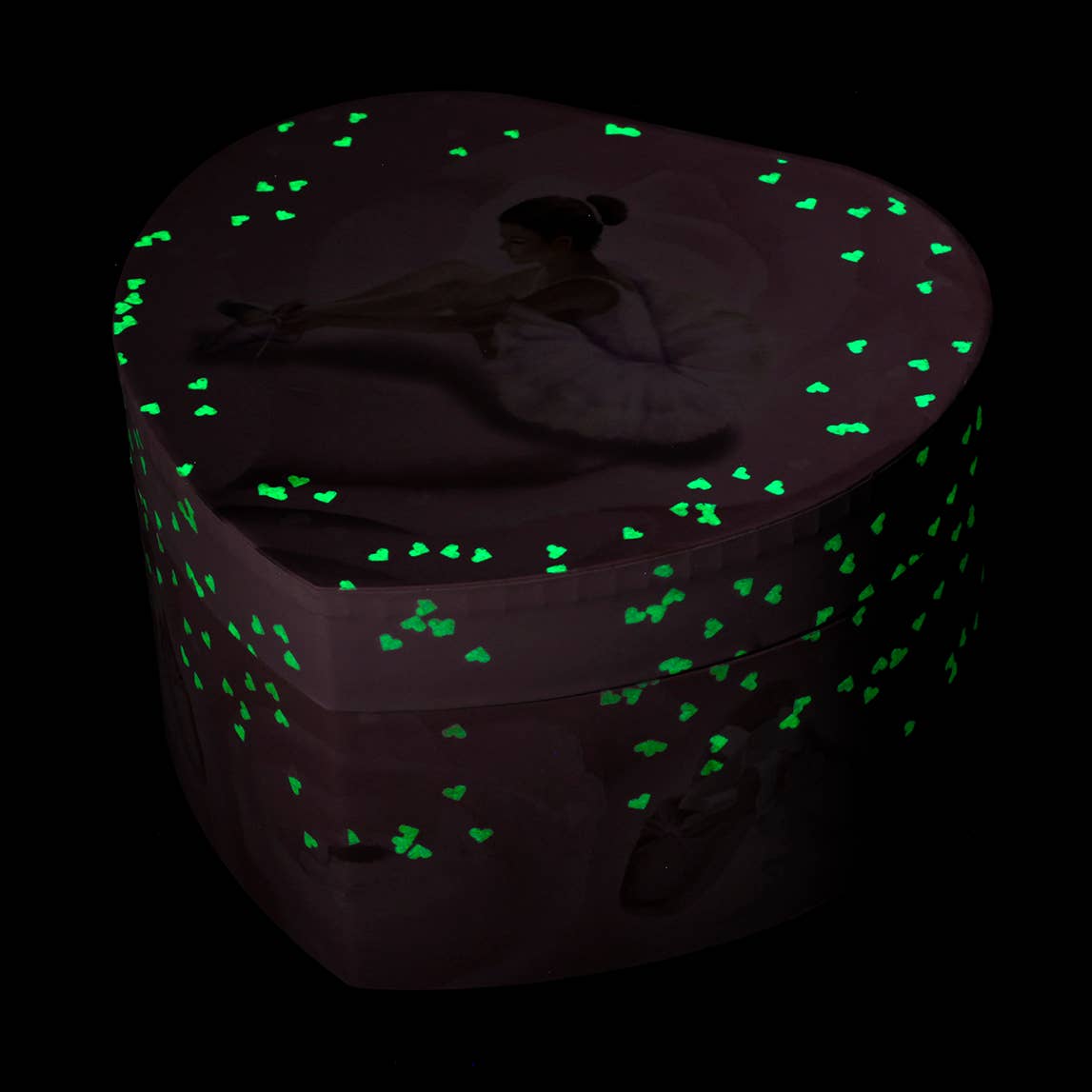 Glow-in-the-Dark Heart Music Box Ballerina