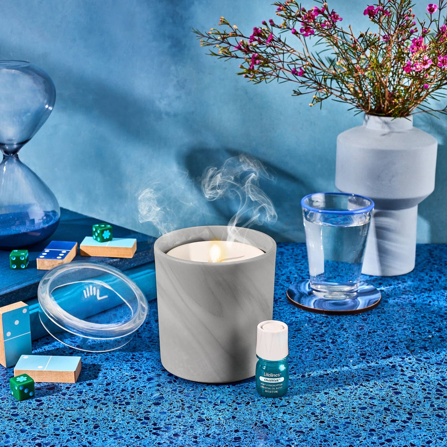 Lifelines Flameless Candle Diffuser -  Marble