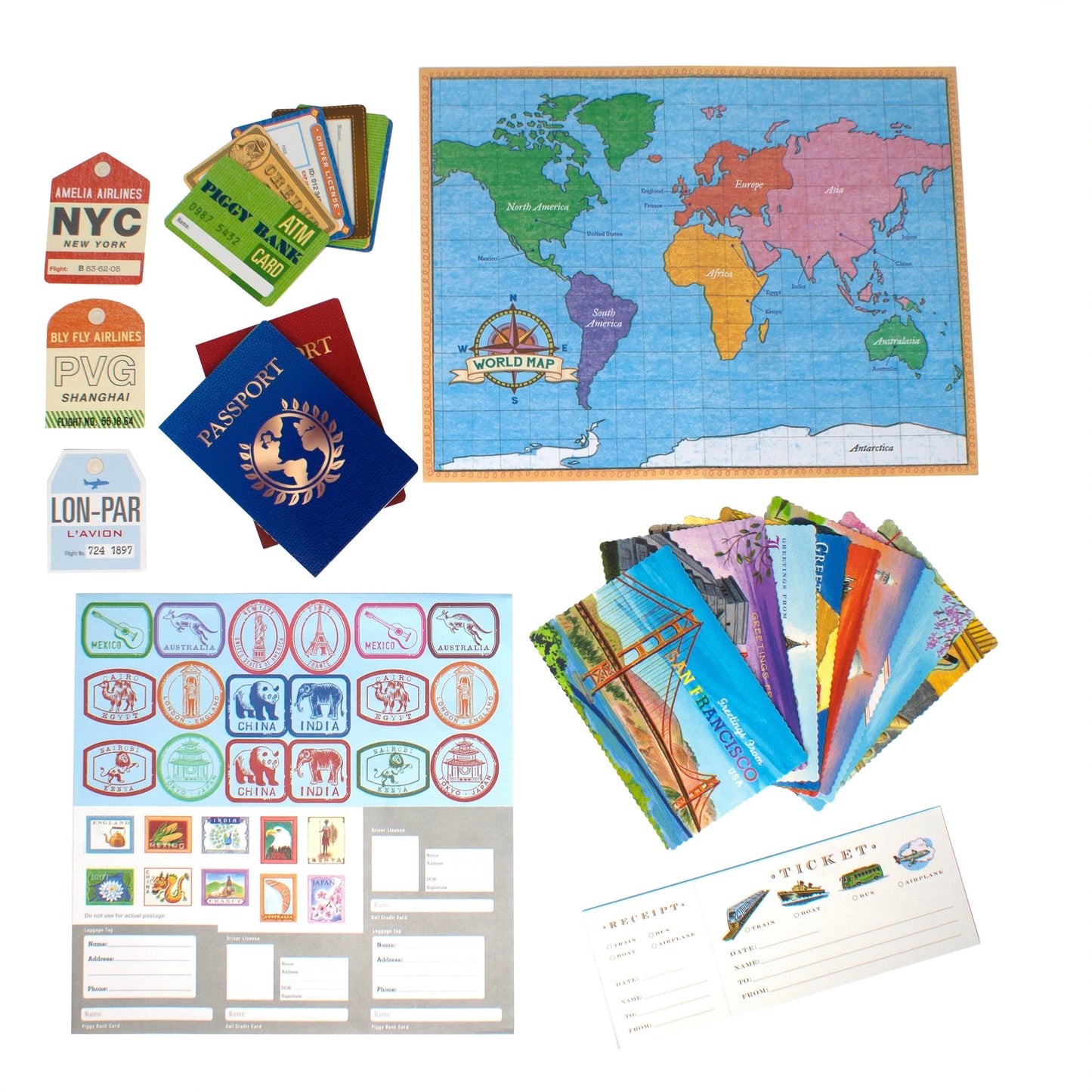 World Traveler Pretend Play Set