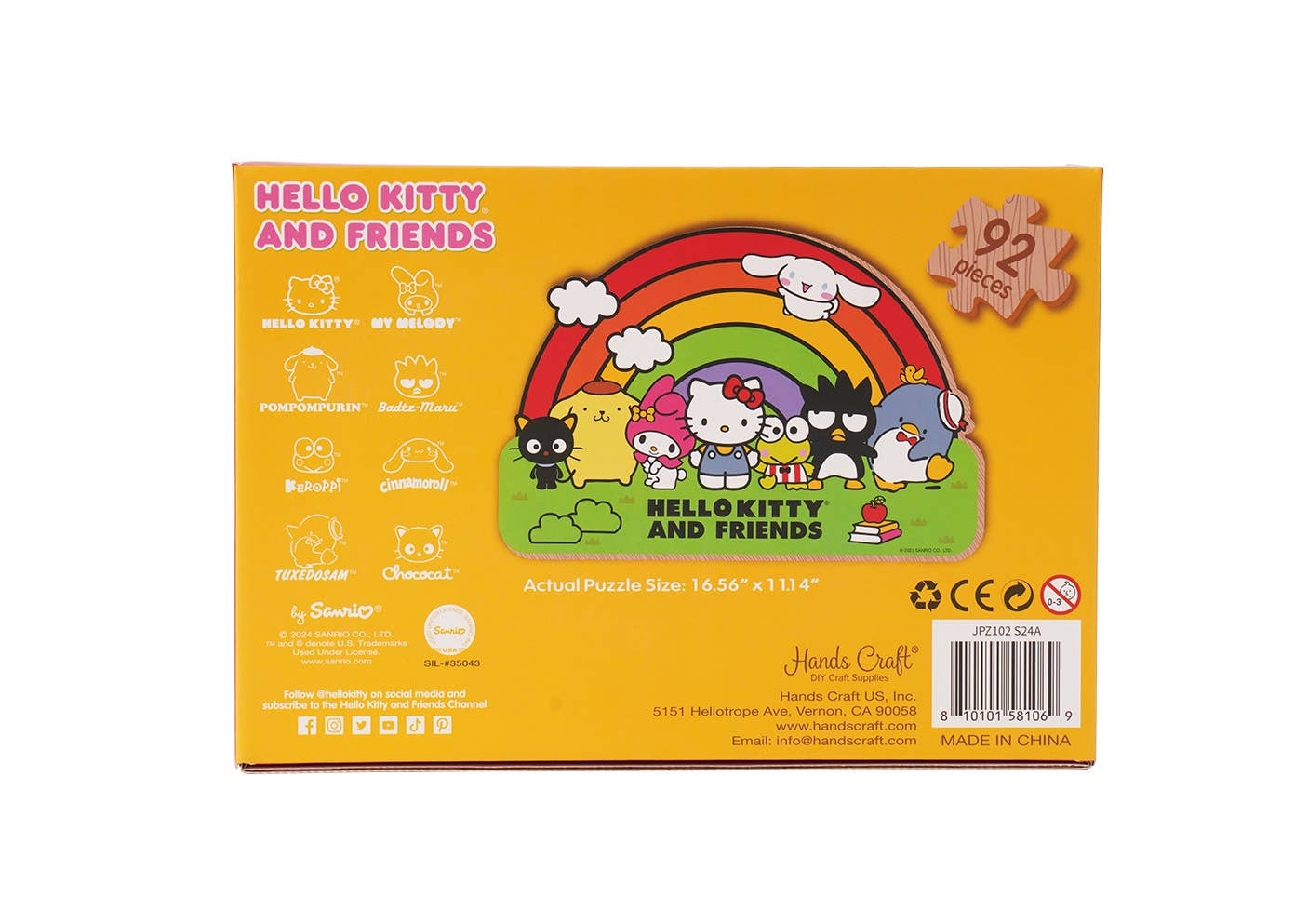 Hello Kitty Wooden Jigsaw Puzzle: Hello Kitty Rainbow