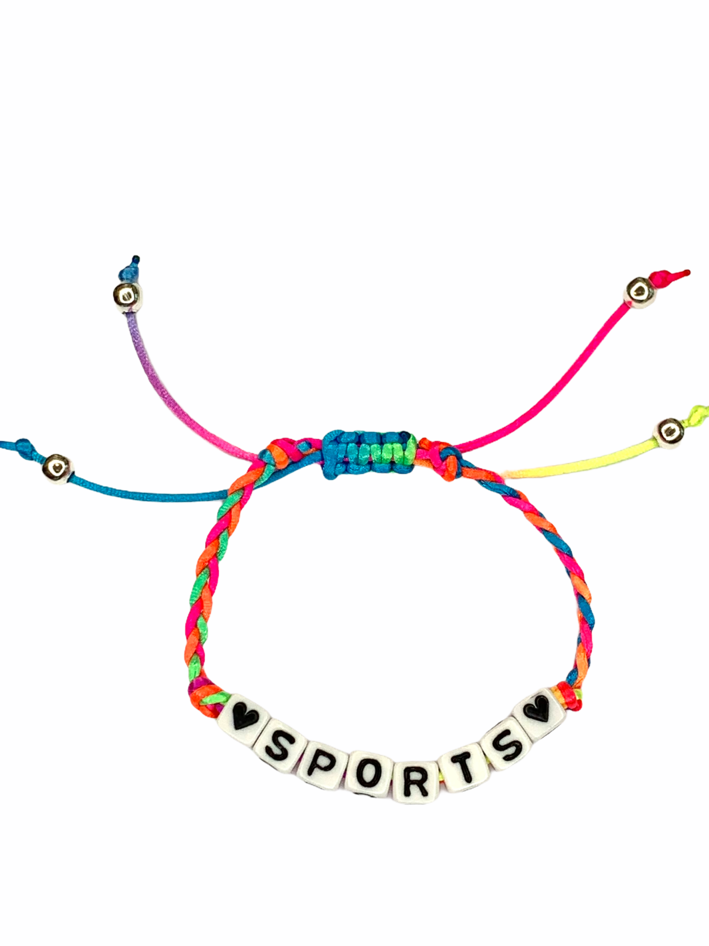 Sports (Bright Neon) Adjustable Braided Bracelet