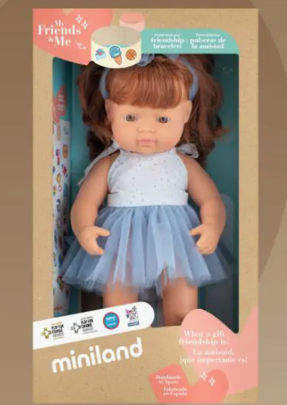 Miniland Baby Doll Redhead girl 15'' (box) - My Friends & Me
