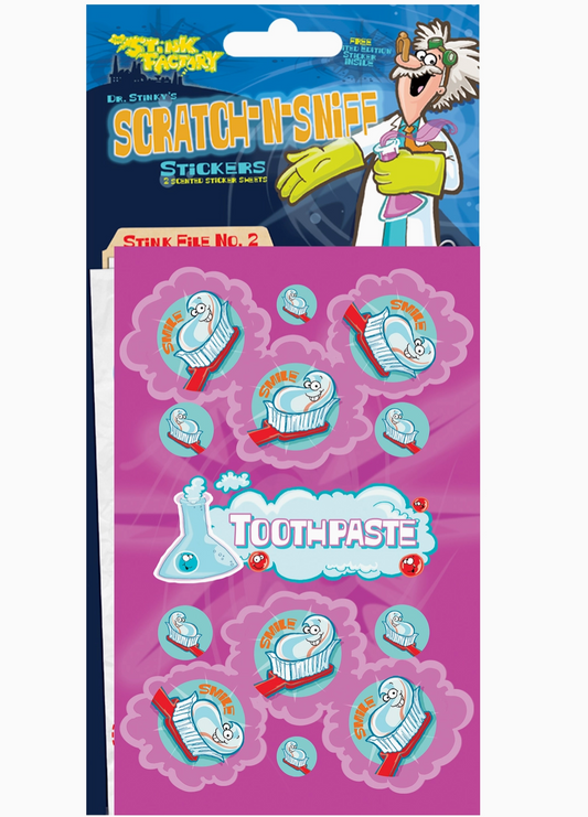Toothpaste Scratch-N Sniff Sticker Sheets