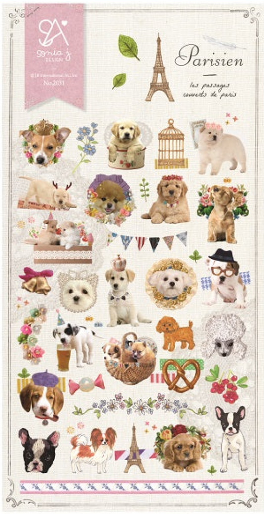 Paris Dog Stickers
