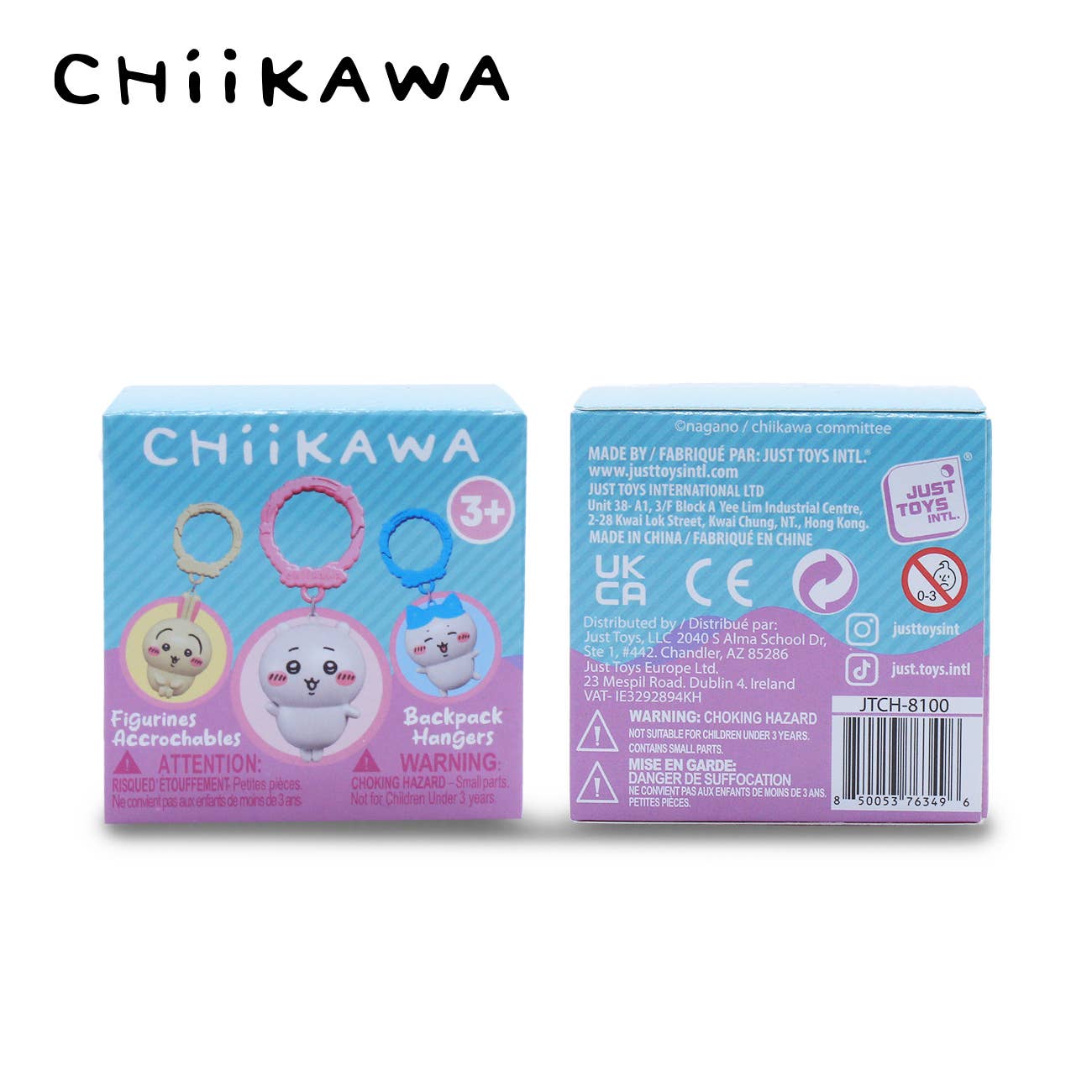 Chiikawa Clip-On Figure Backpack Hangers in Display