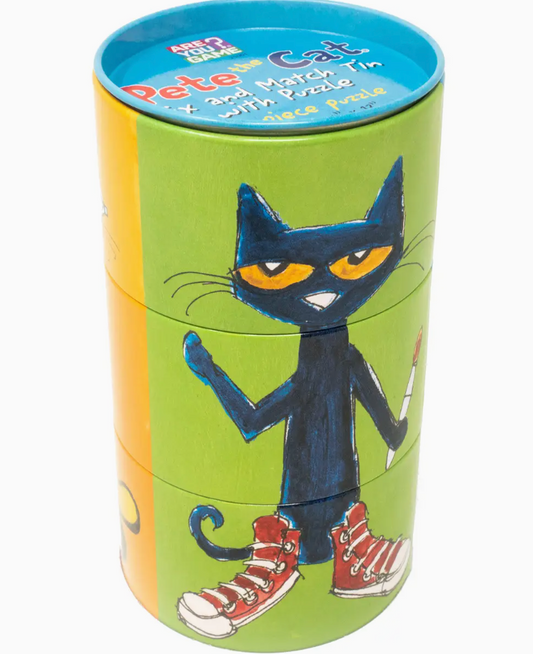 Mix & Match Tin With Puzzle - Pete the Cat