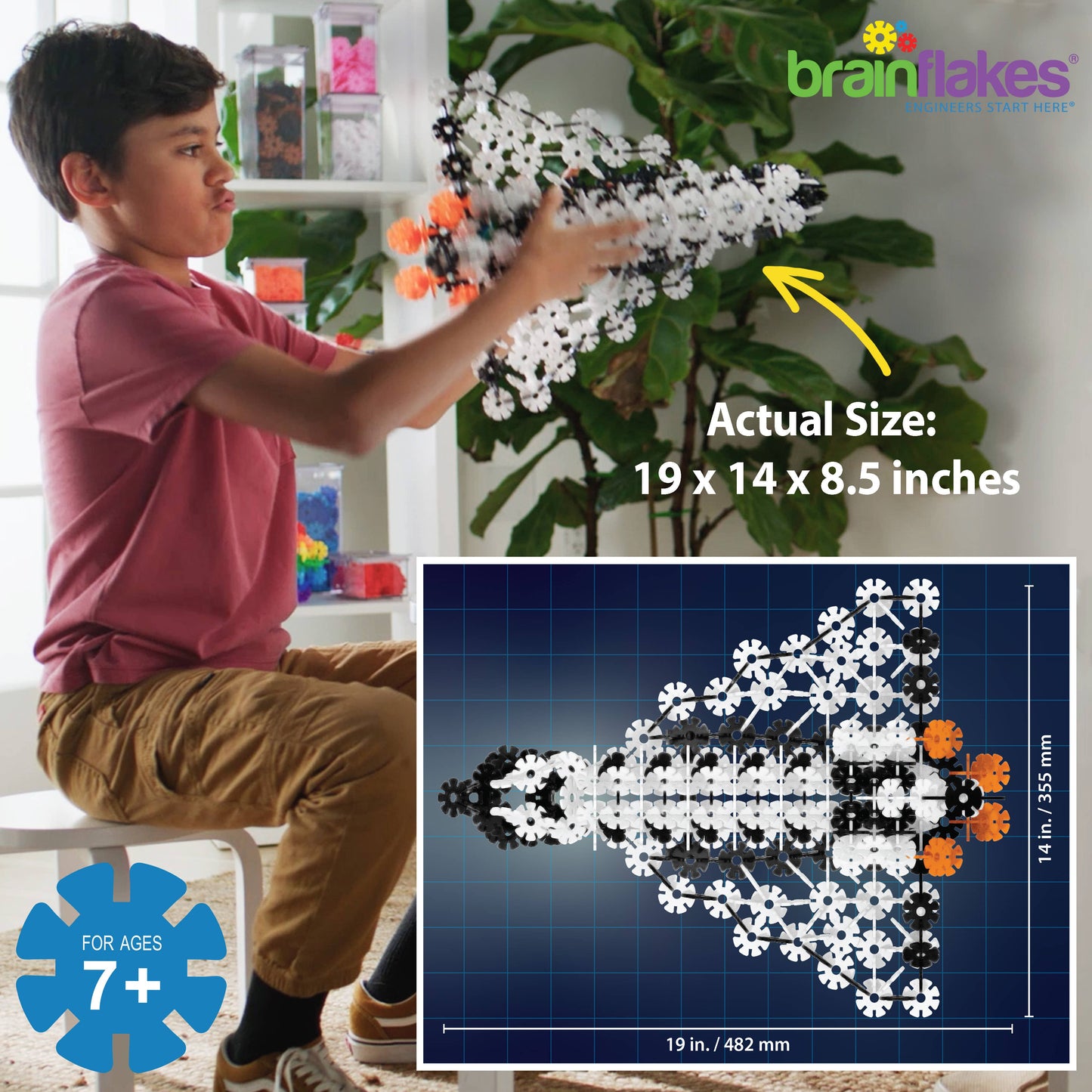 Brain Flakes Space Shuttle Building Set & Instruction Book