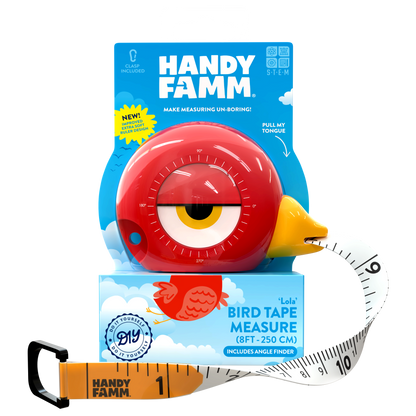 "Lola" Red Bird STEM Measuring Tape 3-in-1 Tool