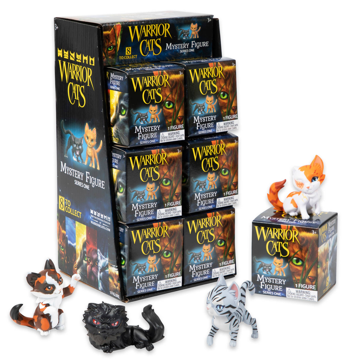 Warrior Cats Mystery Figures Series One in Display