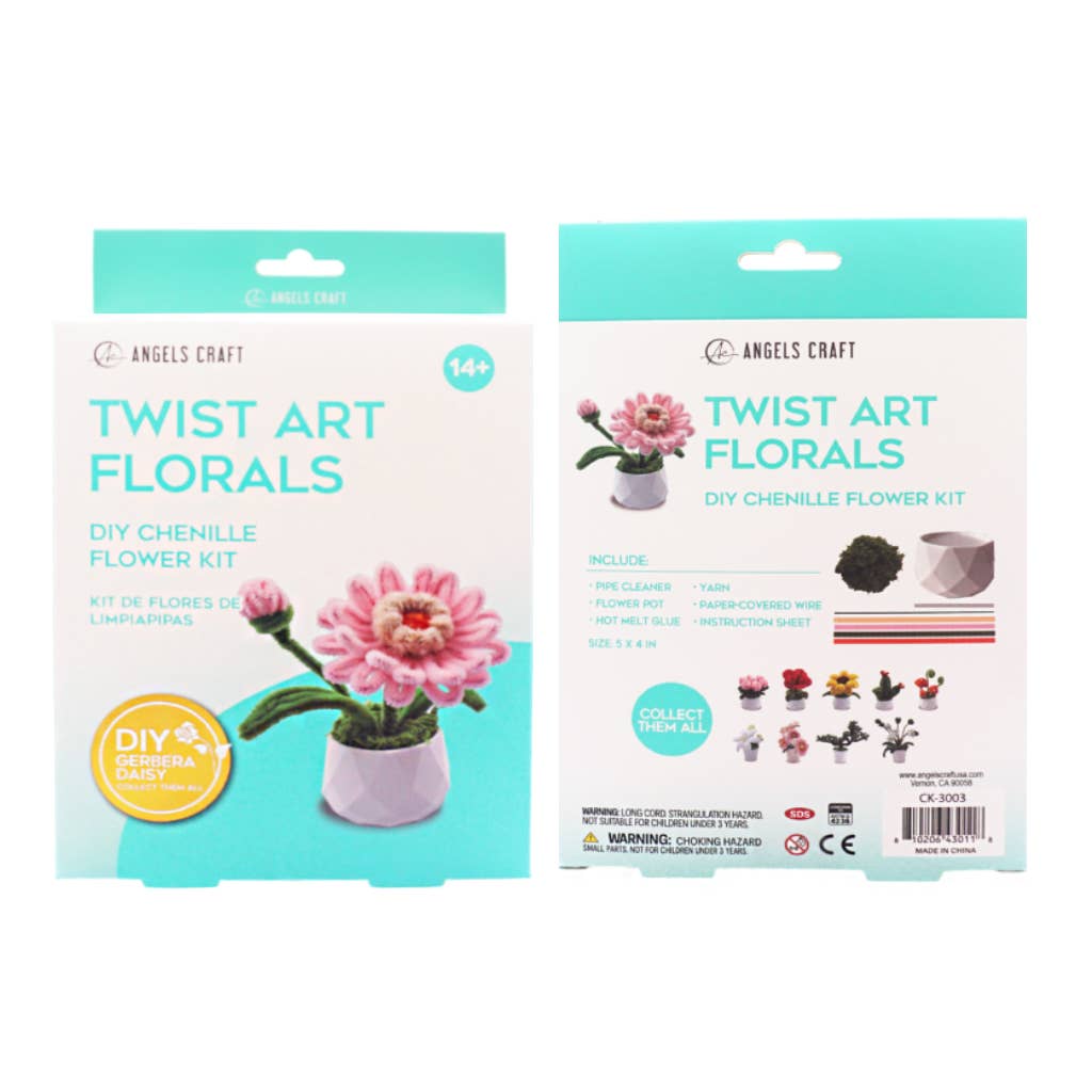 Gerbera Twist Art Floral DIY Kit – Chenille Flower Craft