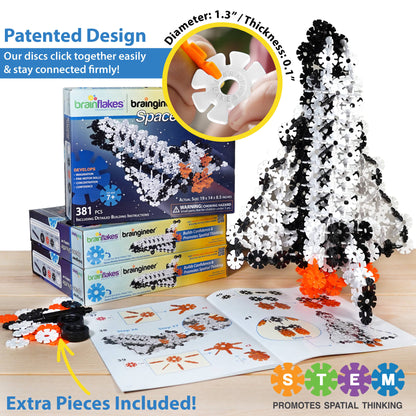 Brain Flakes Space Shuttle Building Set & Instruction Book