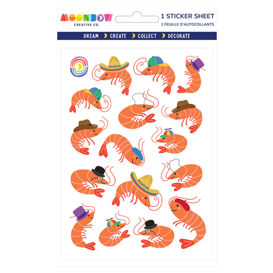Shrimply Silly Glossy Sticker Sheet