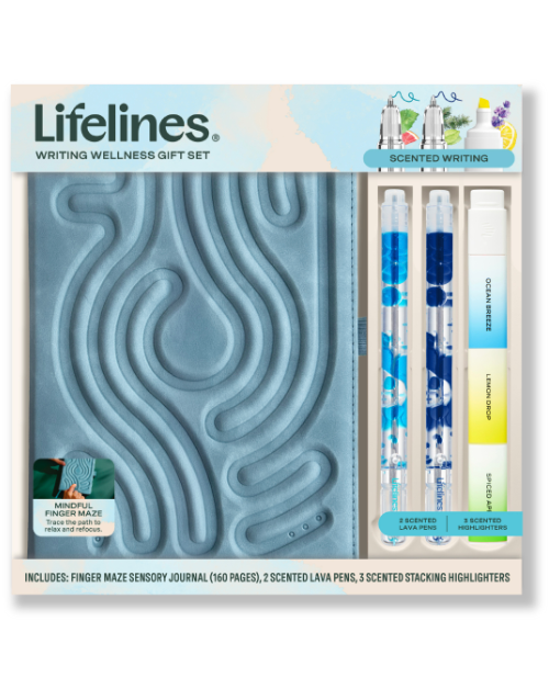Lifelines Writing Wellness Gift Set - Blue