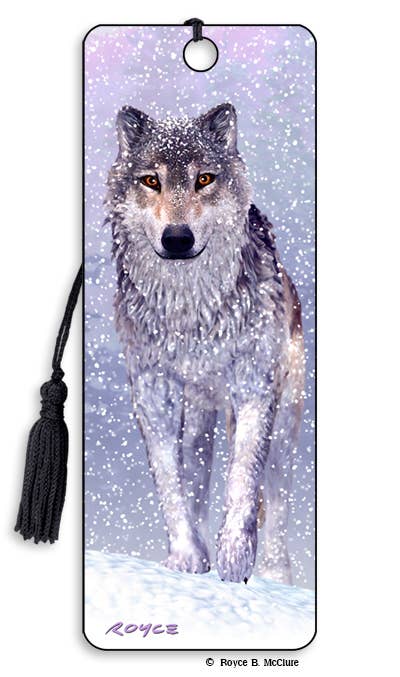 3D Royce bookmark - Snow Wolf