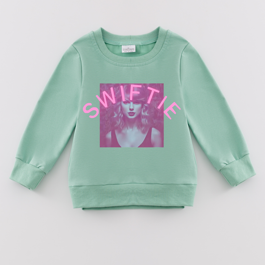 Teal Swiftie Long Sleeve Pullover