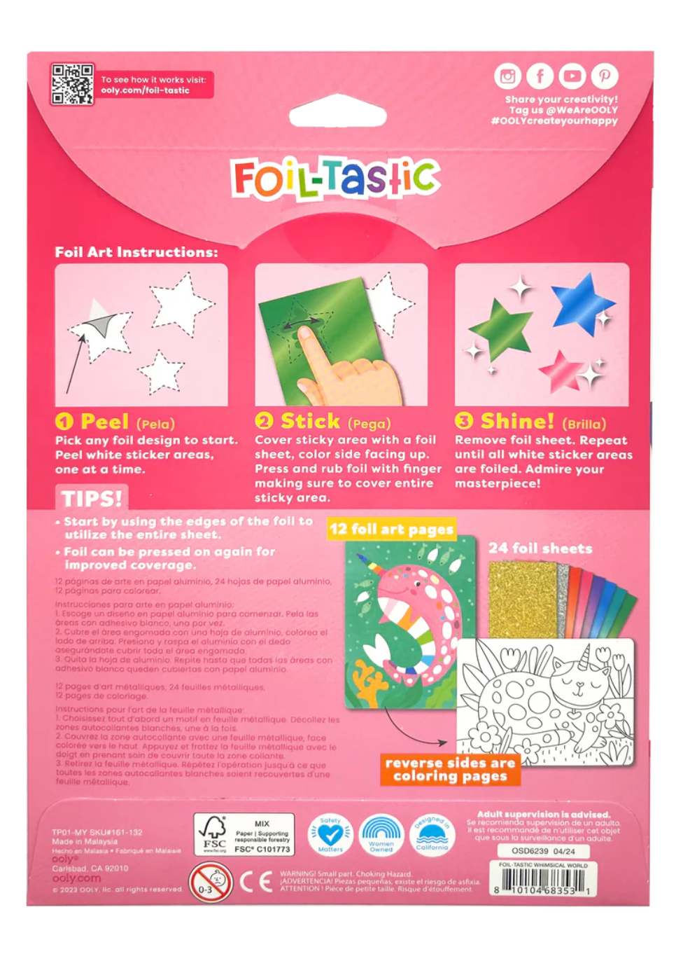 Foil-tastic Foil Art & Coloring Set - Whimsical World