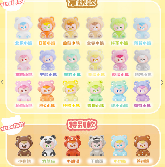 DIUDIU Baby Be Your BB Bears Mini Series Blind Box
