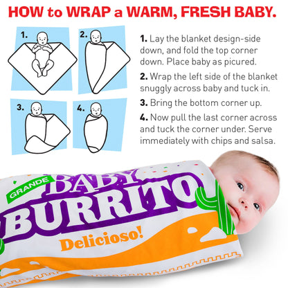 Fast Food Baby Burrito Swaddling Blanket
