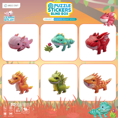 3D Puzzle Stickers Blind Box – Legends Squad
