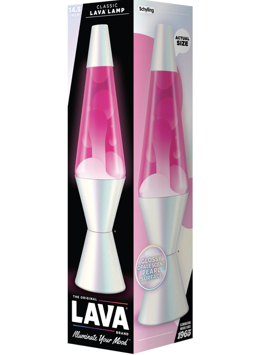 14.5" Lava Lamp White and Pink