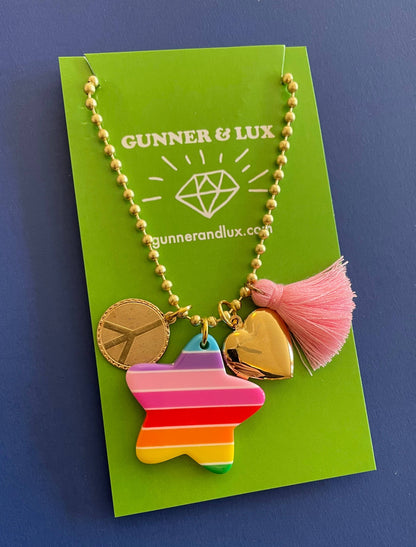 "Love & Peace" Charms Necklace