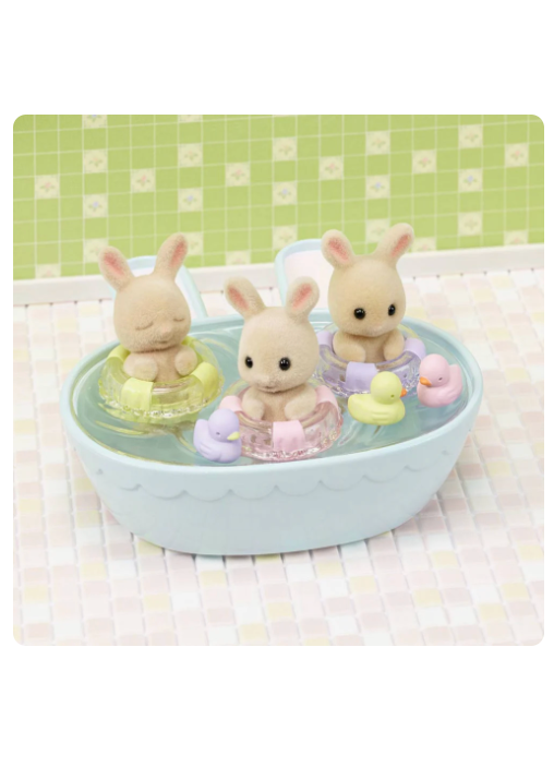 Calico Critters - Triplets Baby Bathtime Set