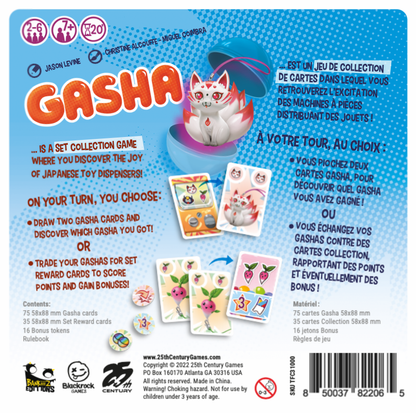Gasha Card Game for 2-6 Players, Ages 7+