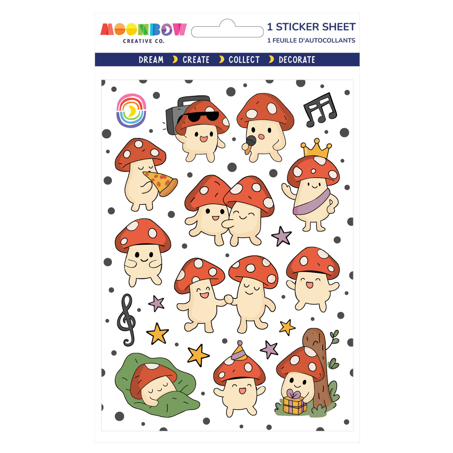 Mushroom Party Hologram Sticker Sheet