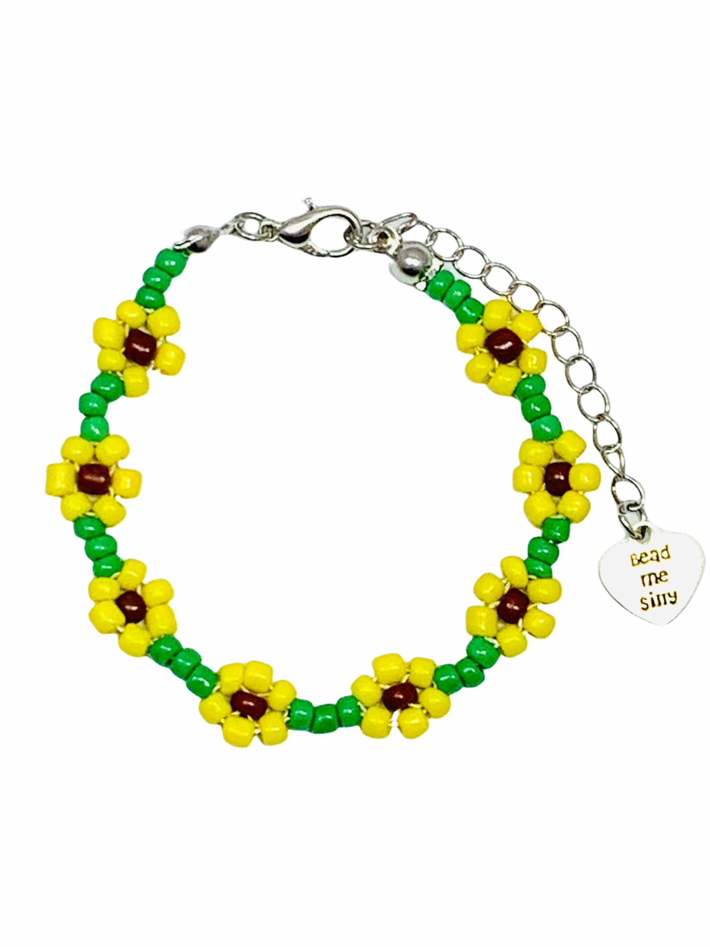 Sunflower Flower Beaded Bracelet