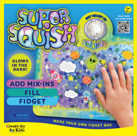 Mix and Make Your Own Super Squish Fidget Bag Craft Kit: Glow in the Dark