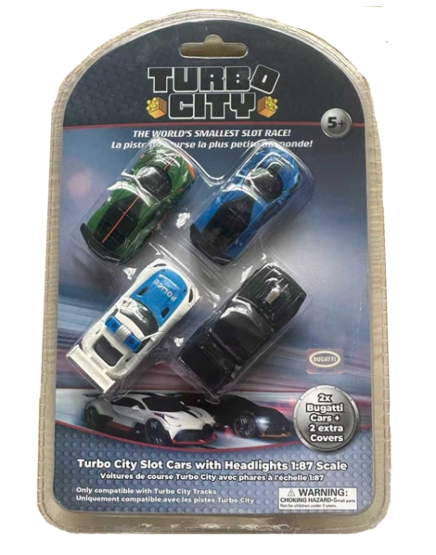 Turbo City Car blister - 2 cars & 4 covers