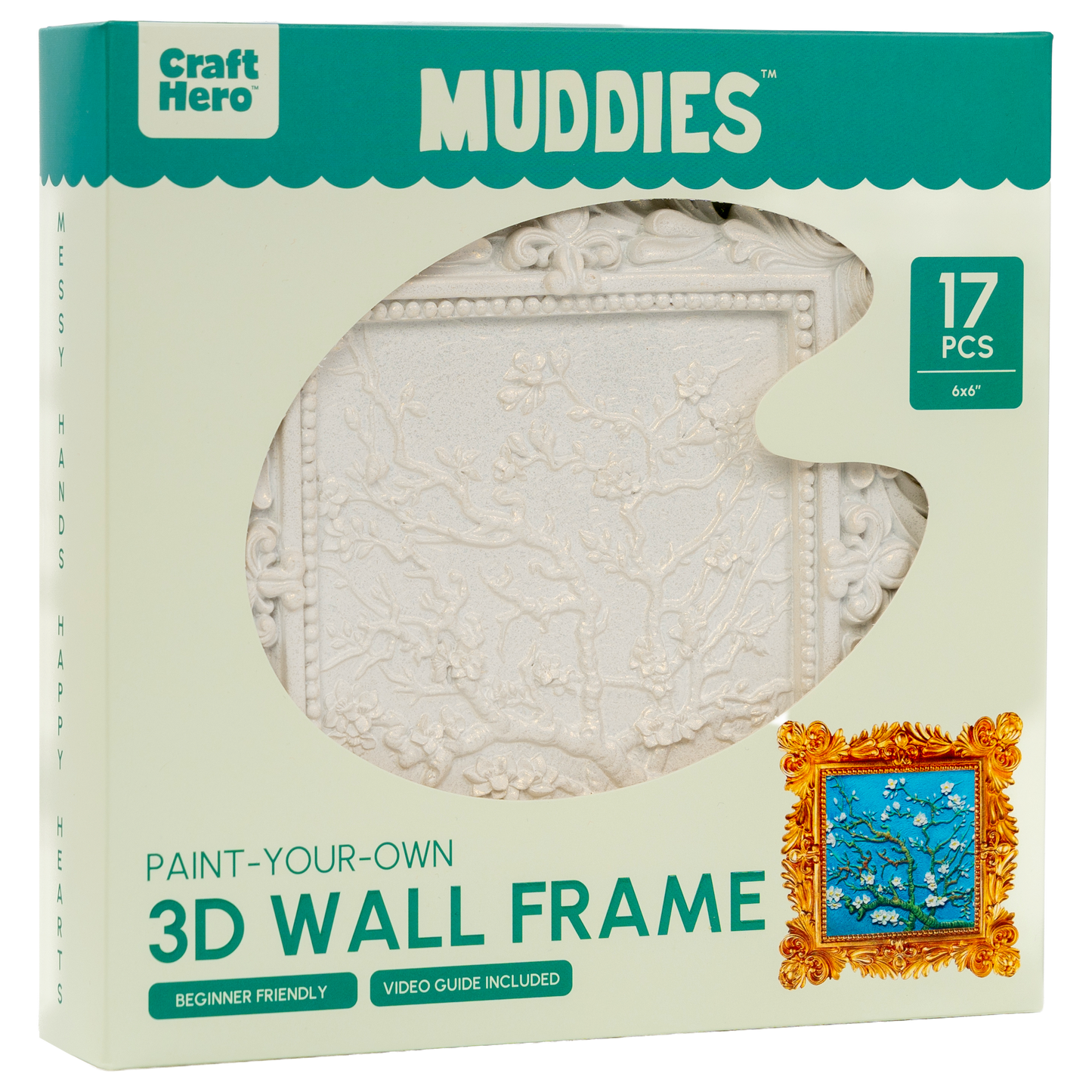 Muddies™ 3D Wall Frame Painting Kit — Almond Blossom