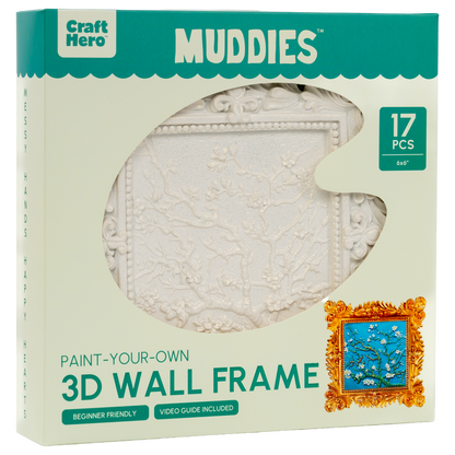Muddies™ 3D Wall Frame Painting Kit — Almond Blossom
