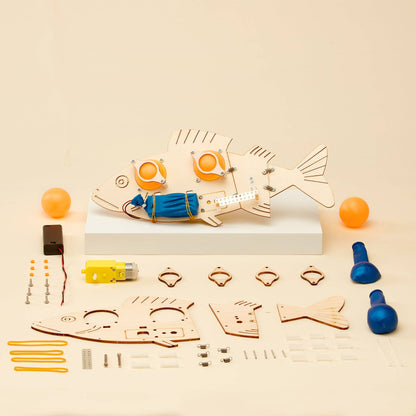 Fish Robot DIY Kit, Educational STEM Toy for Kids, Craft Kit