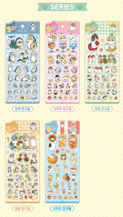 Mofusand 5 Sizes Jelly Coating Stickers (Official Licensed)