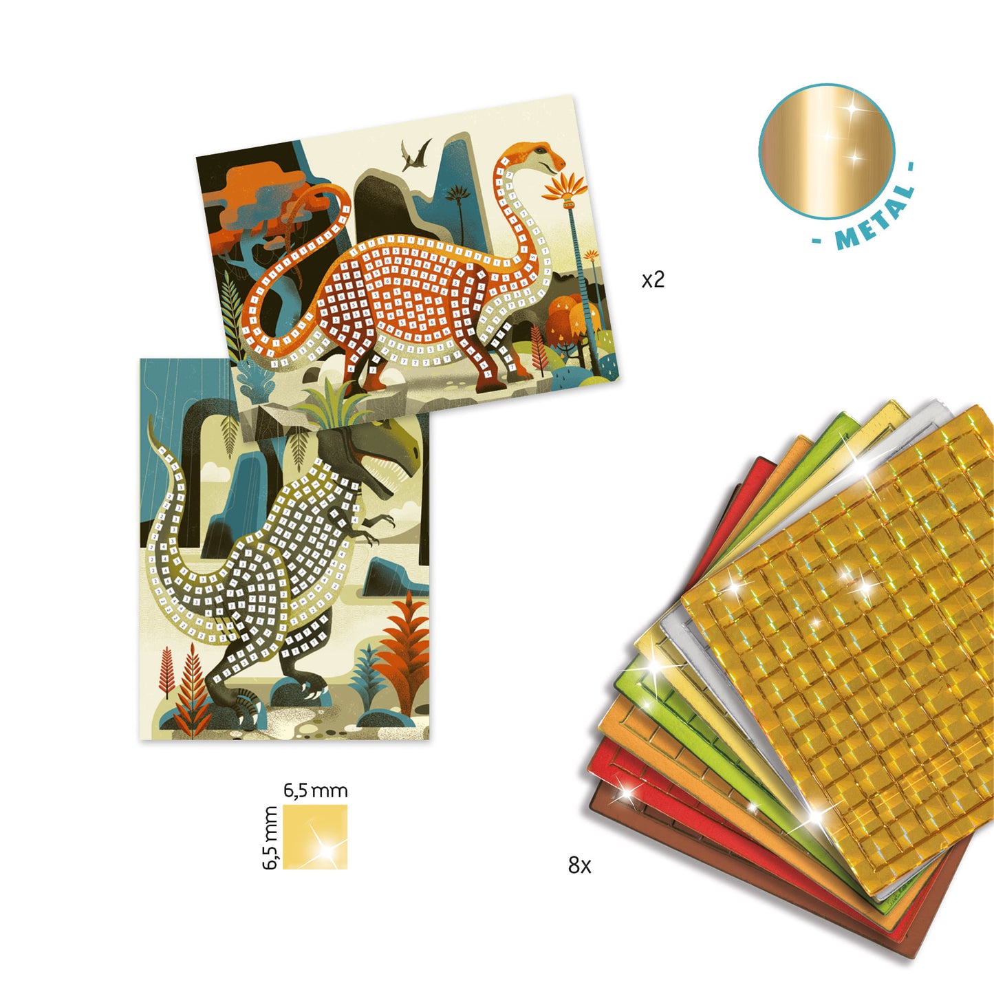 Dinosaurs Sticker Mosaic Craft Kit - Djeco