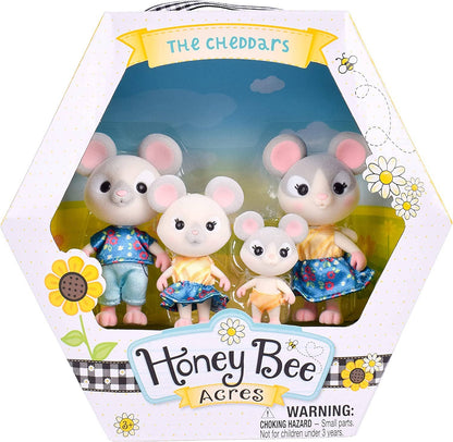 Honey Bee Acres Cheddars Mouse Animal Family 4-Pack